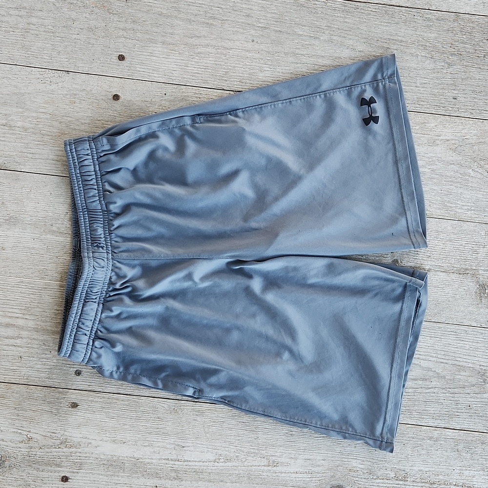 Grey Under Armour Athletic Basketball Shorts - Size Youth XL